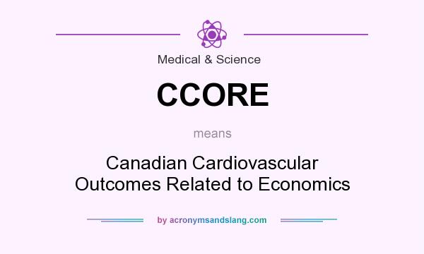 What does CCORE mean? It stands for Canadian Cardiovascular Outcomes Related to Economics