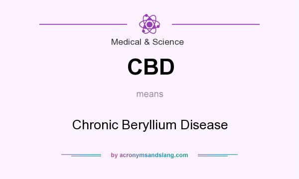 What does CBD mean? It stands for Chronic Beryllium Disease