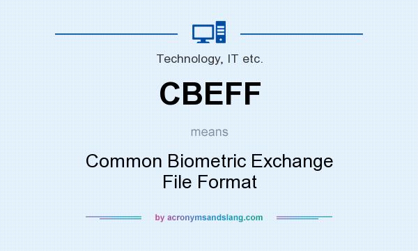 What does CBEFF mean? It stands for Common Biometric Exchange File Format