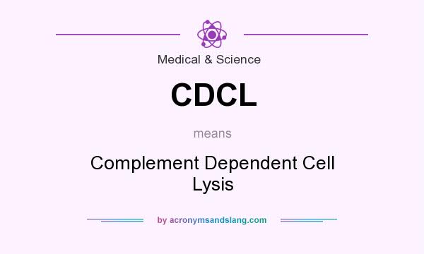 What does CDCL mean? It stands for Complement Dependent Cell Lysis