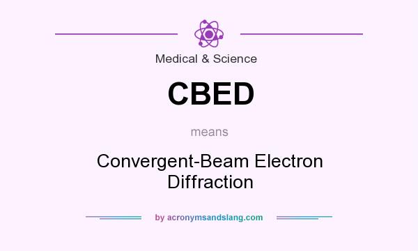 What does CBED mean? It stands for Convergent-Beam Electron Diffraction
