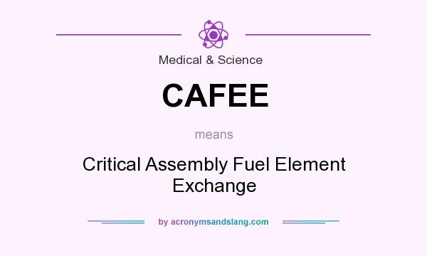 What does CAFEE mean? It stands for Critical Assembly Fuel Element Exchange