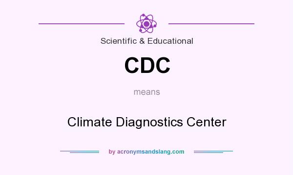 What does CDC mean? It stands for Climate Diagnostics Center