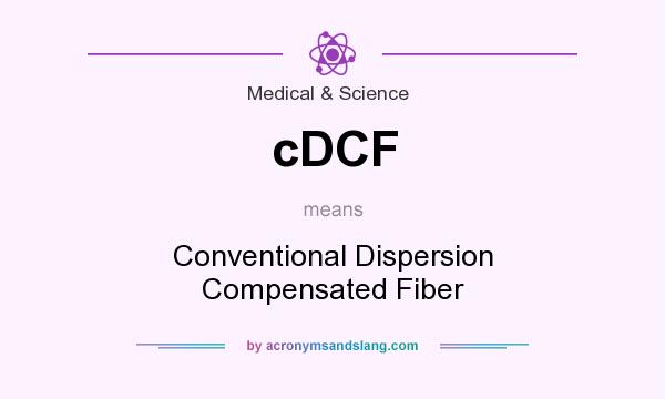 What does cDCF mean? It stands for Conventional Dispersion Compensated Fiber