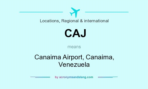 What does CAJ mean? It stands for Canaima Airport, Canaima, Venezuela