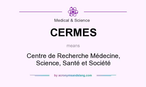 What does CERMES mean? It stands for Centre de Recherche Médecine, Science, Santé et Société