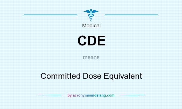 What does CDE mean? It stands for Committed Dose Equivalent