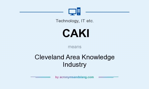 What does CAKI mean? It stands for Cleveland Area Knowledge Industry