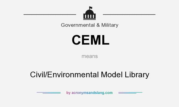 What does CEML mean? It stands for Civil/Environmental Model Library