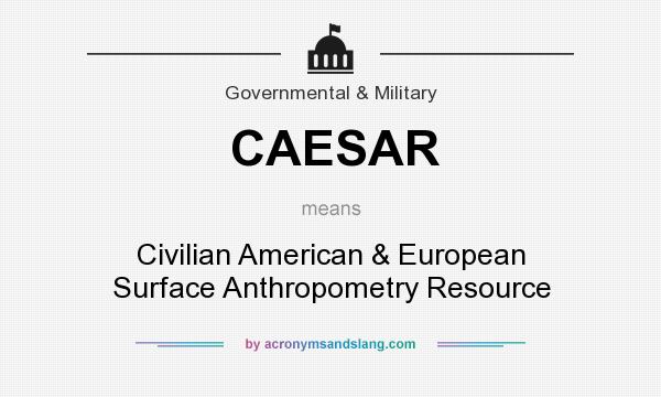 What does CAESAR mean? It stands for Civilian American & European Surface Anthropometry Resource