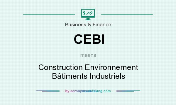 What does CEBI mean? It stands for Construction Environnement Bâtiments Industriels