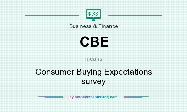 What does CBE mean? It stands for Consumer Buying Expectations survey