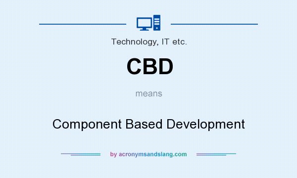 What does CBD mean? It stands for Component Based Development