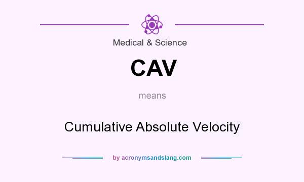 What does CAV mean? It stands for Cumulative Absolute Velocity