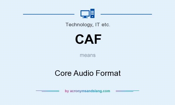 What does CAF mean? It stands for Core Audio Format