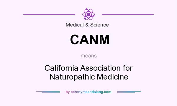 What does CANM mean? It stands for California Association for Naturopathic Medicine