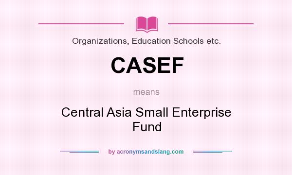 What does CASEF mean? It stands for Central Asia Small Enterprise Fund