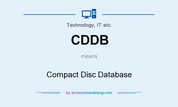 What does CDDB mean? It stands for Compact Disc Database