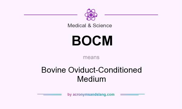 What does BOCM mean? It stands for Bovine Oviduct-Conditioned Medium