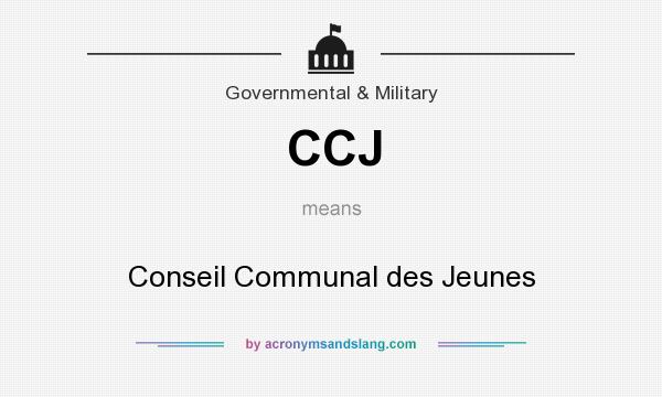 What does CCJ mean? It stands for Conseil Communal des Jeunes
