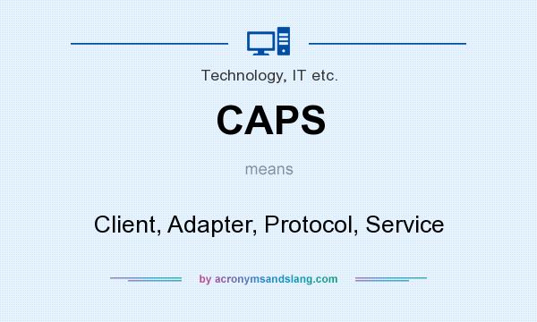 What does CAPS mean? It stands for Client, Adapter, Protocol, Service