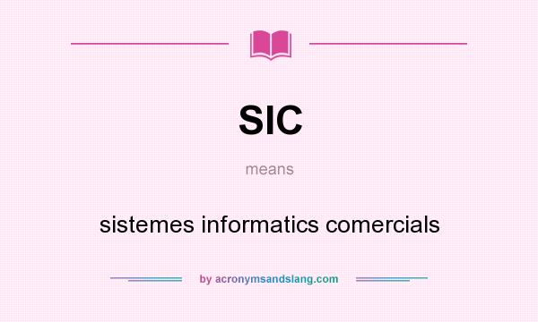 What does SIC mean? It stands for sistemes informatics comercials