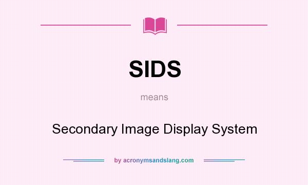 What does SIDS mean? It stands for Secondary Image Display System