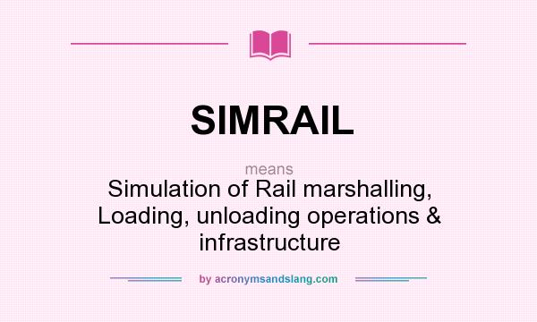 What does SIMRAIL mean? It stands for Simulation of Rail marshalling, Loading, unloading operations & infrastructure