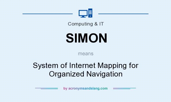 What does SIMON mean? It stands for System of Internet Mapping for Organized Navigation