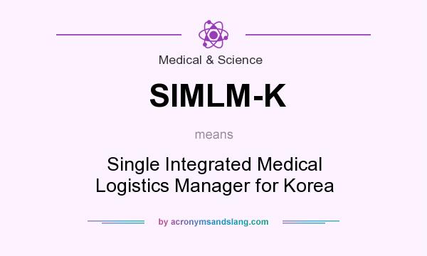 What does SIMLM-K mean? It stands for Single Integrated Medical Logistics Manager for Korea