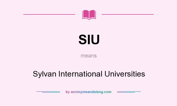 What does SIU mean? It stands for Sylvan International Universities