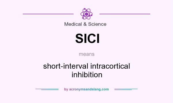 What does SICI mean? It stands for short-interval intracortical inhibition