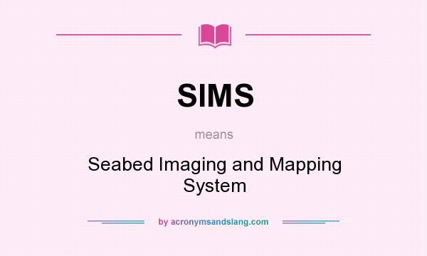 What does SIMS mean? It stands for Seabed Imaging and Mapping System