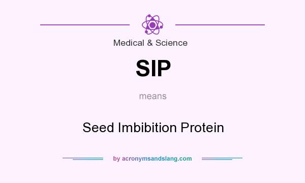 What does SIP mean? It stands for Seed Imbibition Protein