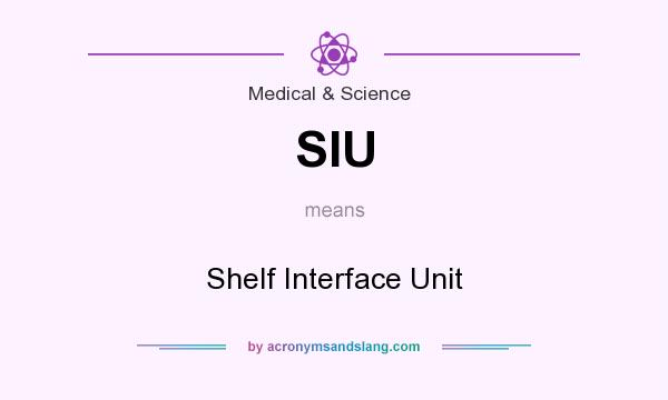 What does SIU mean? It stands for Shelf Interface Unit