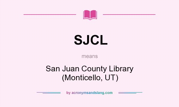 What does SJCL mean? It stands for San Juan County Library (Monticello, UT)
