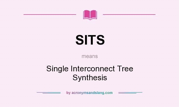 What does SITS mean? It stands for Single Interconnect Tree Synthesis