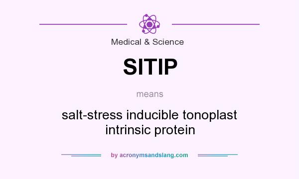 What does SITIP mean? It stands for salt-stress inducible tonoplast intrinsic protein