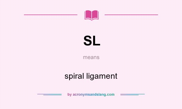 What does SL mean? It stands for spiral ligament