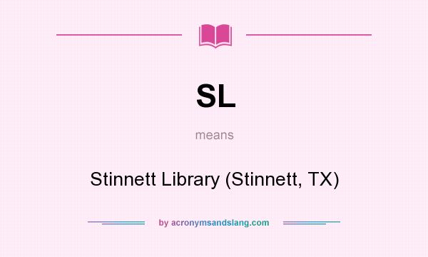 What does SL mean? It stands for Stinnett Library (Stinnett, TX)