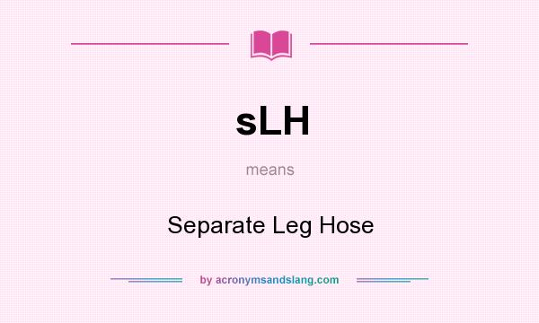 What does sLH mean? It stands for Separate Leg Hose