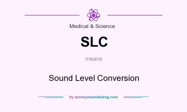 What does SLC mean? It stands for Sound Level Conversion