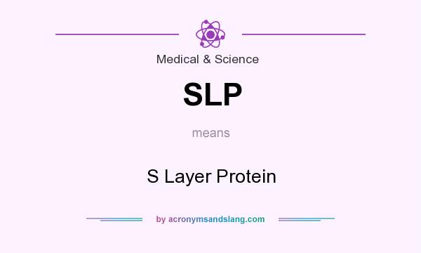 What does SLP mean? It stands for S Layer Protein