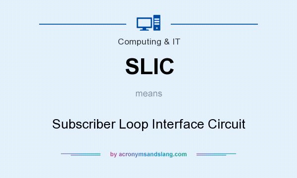 What does SLIC mean? It stands for Subscriber Loop Interface Circuit