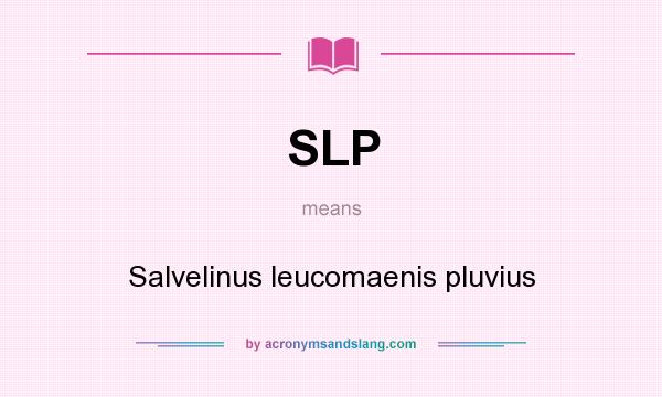 What does SLP mean? It stands for Salvelinus leucomaenis pluvius