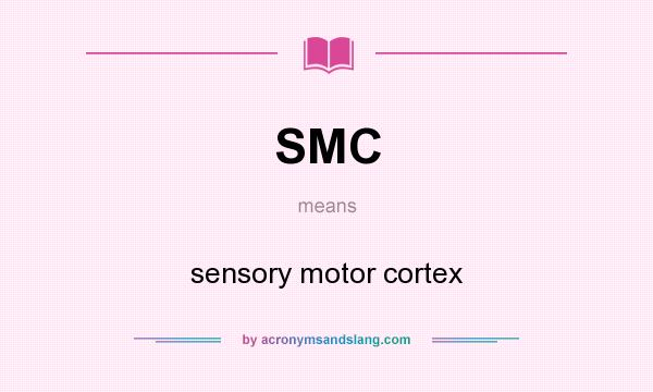 What does SMC mean? It stands for sensory motor cortex