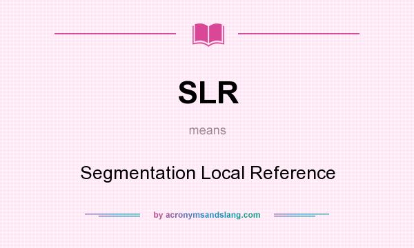 What does SLR mean? It stands for Segmentation Local Reference