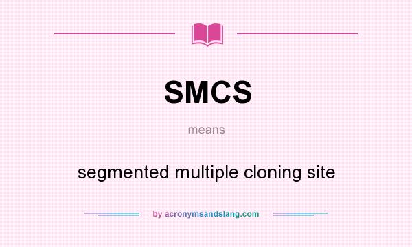 What does SMCS mean? It stands for segmented multiple cloning site