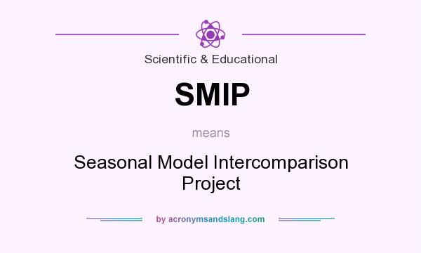 What does SMIP mean? It stands for Seasonal Model Intercomparison Project