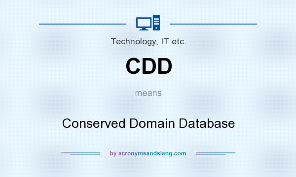 What does CDD mean? It stands for Conserved Domain Database